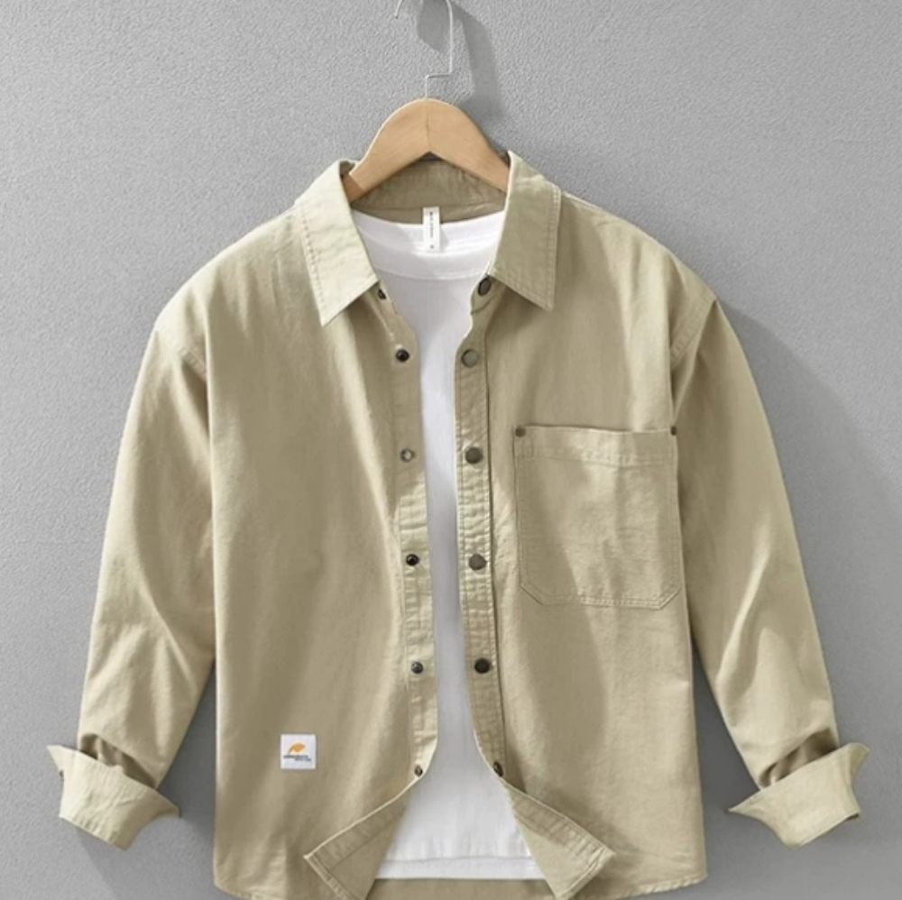 Beige Utility Work Shirt